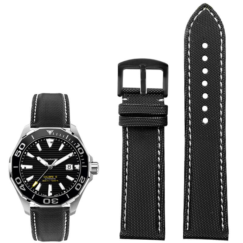 Классический 20 мм 21 мм 22 мм 23 мм 24 мм нейлоновый кожаный ремешок для часов Seiko № 5 Rolex longines WATCH Мужской Женский холщовый тканевый ремешок для часов