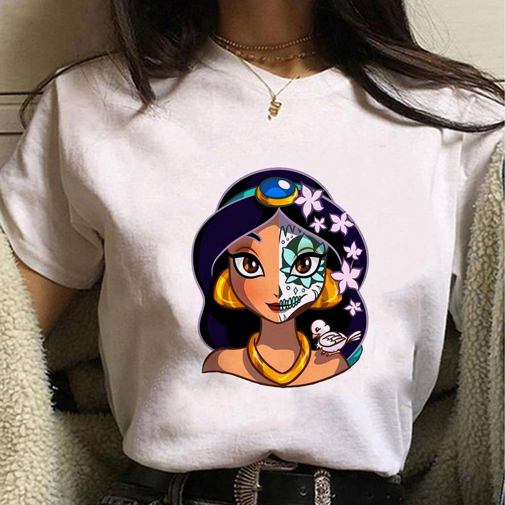 Disney Мультяшные Злодейки Принцессы Графические Футболки Уличная Одежда Y2k Женские Футболки Летние Топы Харадзюку Женская Футболка Белые Блузки