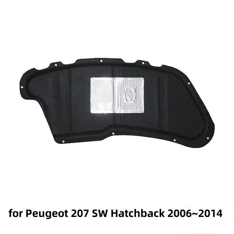 Car Hood Insulation Pad for Peugeot 207 SW Hatchback 2006~2014 2007 Engine Cover Liner Cotton Soundproof Heat Mat Accessories