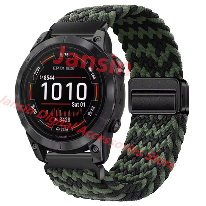 Для ремешка Garmin Band Quick Fit 26 мм 22 мм Магнитный браслет для Garmin Fenix 3 HR Fenix 5 instinct 1 instinct 2X Нейлоновый ремешок для часов