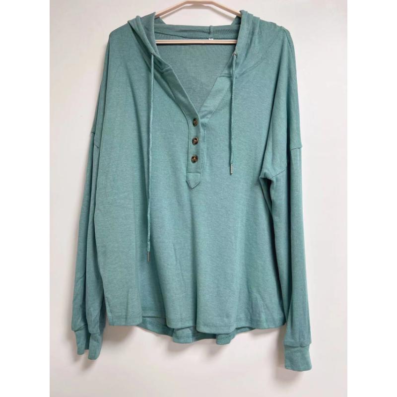 Весенне-осенняя женская толстовка с капюшоном, блузка, топ с длинными рукавами, повседневная свободная однотонная толстовка с капюшоном