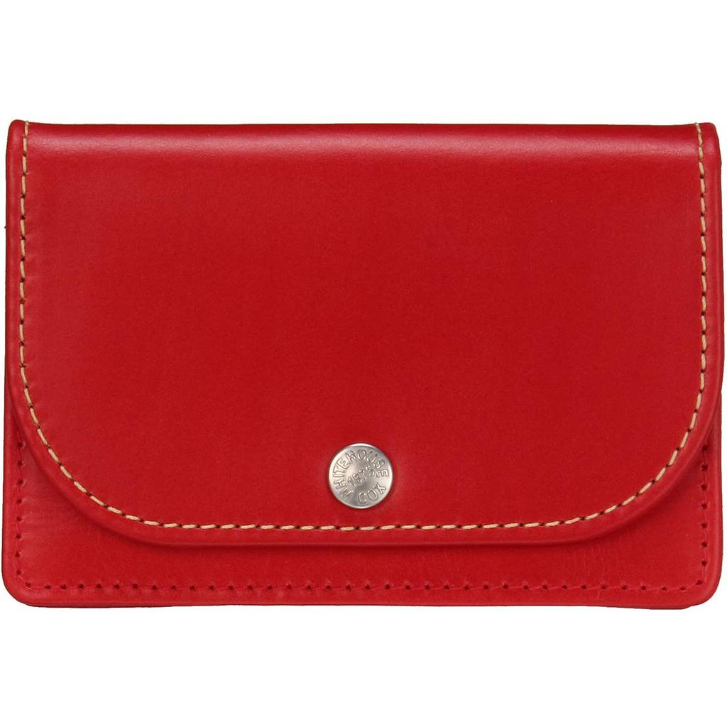 Whitehouse Cox S1751 Buttoned Business Card Red Holder, Leather, Men's