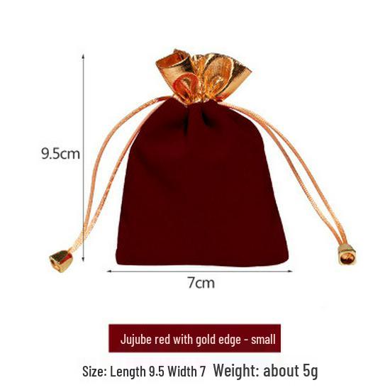 Lucky Bag Flannel and Brocade Jewelry Pouch