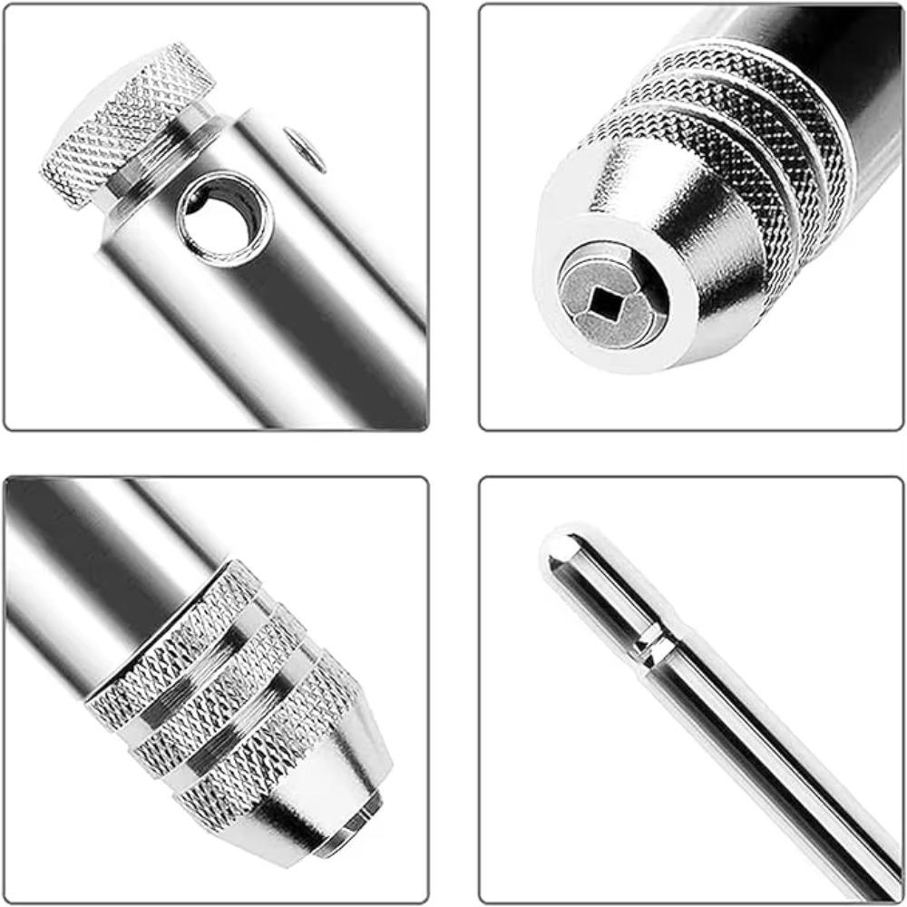 M3-M8 Ratchet Tap Wrench Removable Manual Tap Screw Holder Adjustable T-Handle Ratchet Male Thread