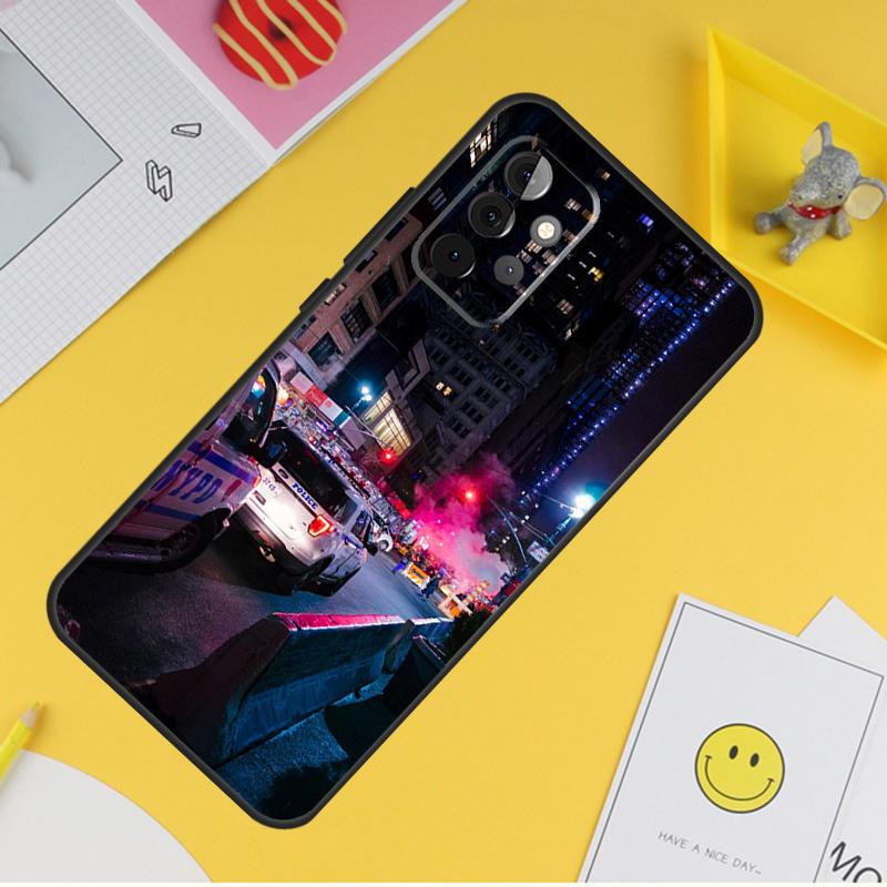 Чехол для полицейской машины для Samsung Galaxy A54 A34 A14 A13 A33 A53 A12 A32 A52 A71 A51 A15 A25 A35 A55