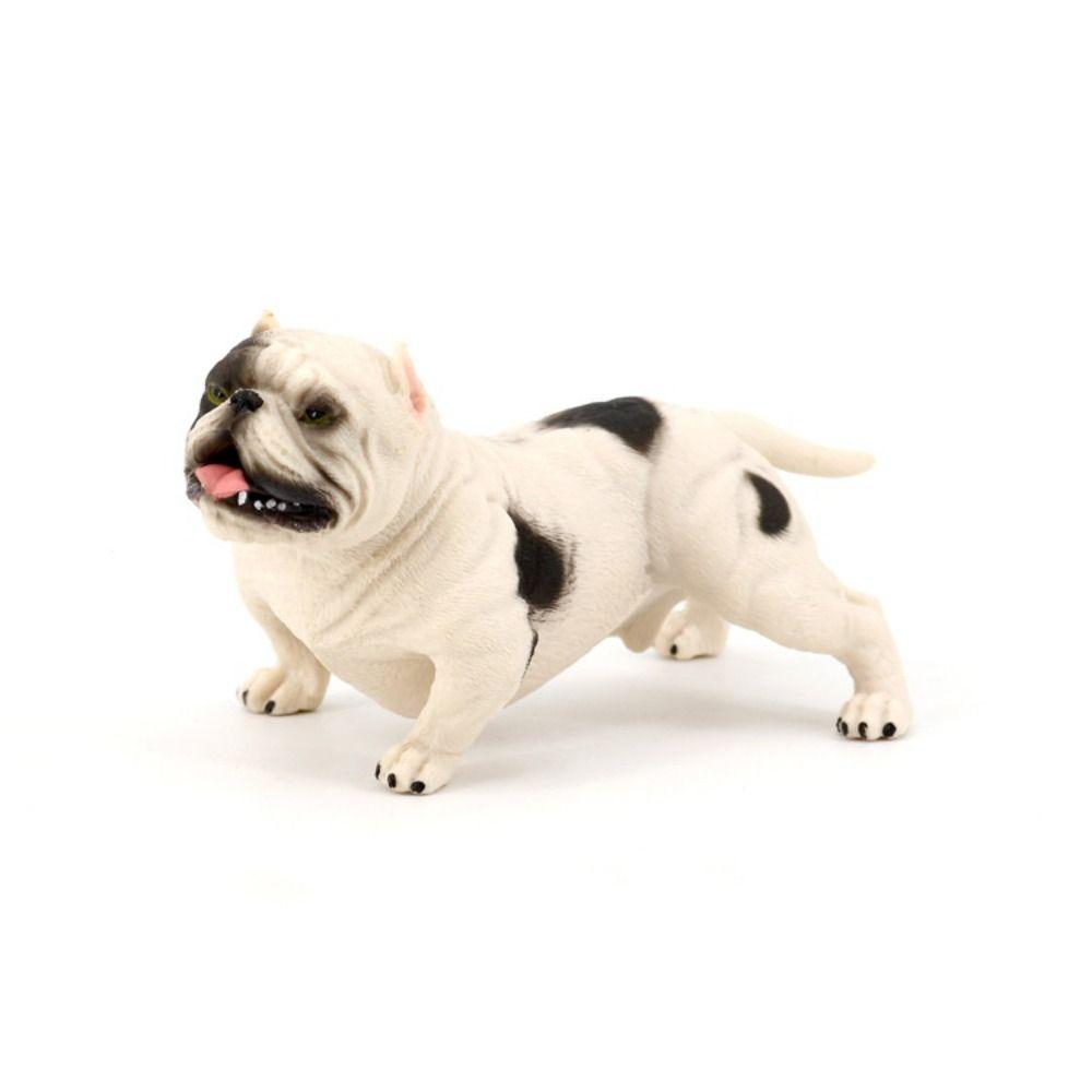 Ornaments Simulation Bulldog Animal Model Pitbull Figurine Bulldog Model  Home Decoration