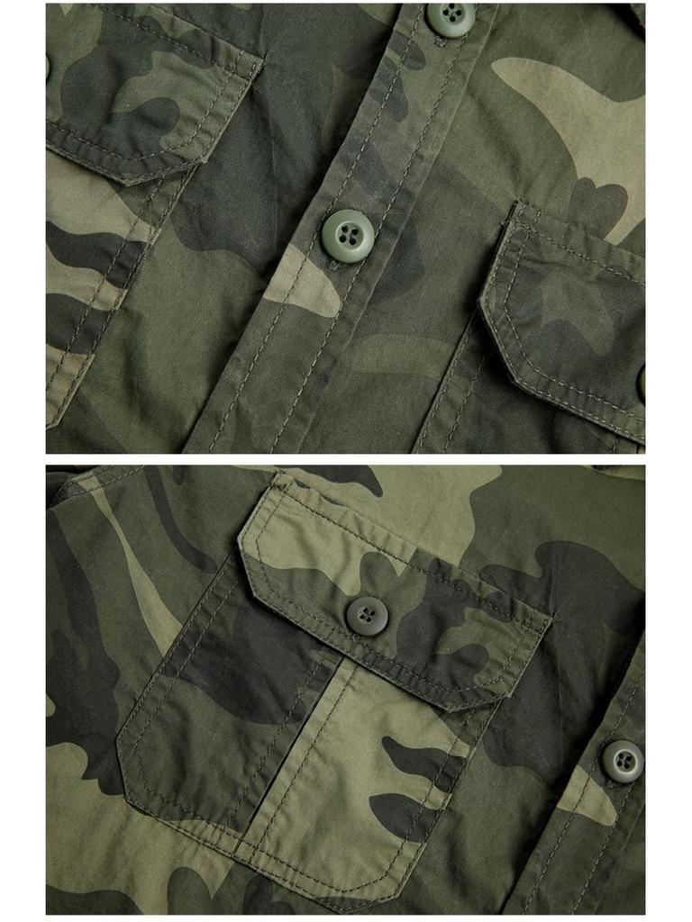 2024 Men's Camouflage Long Sleeve Casual Cotton Shirt Jacket