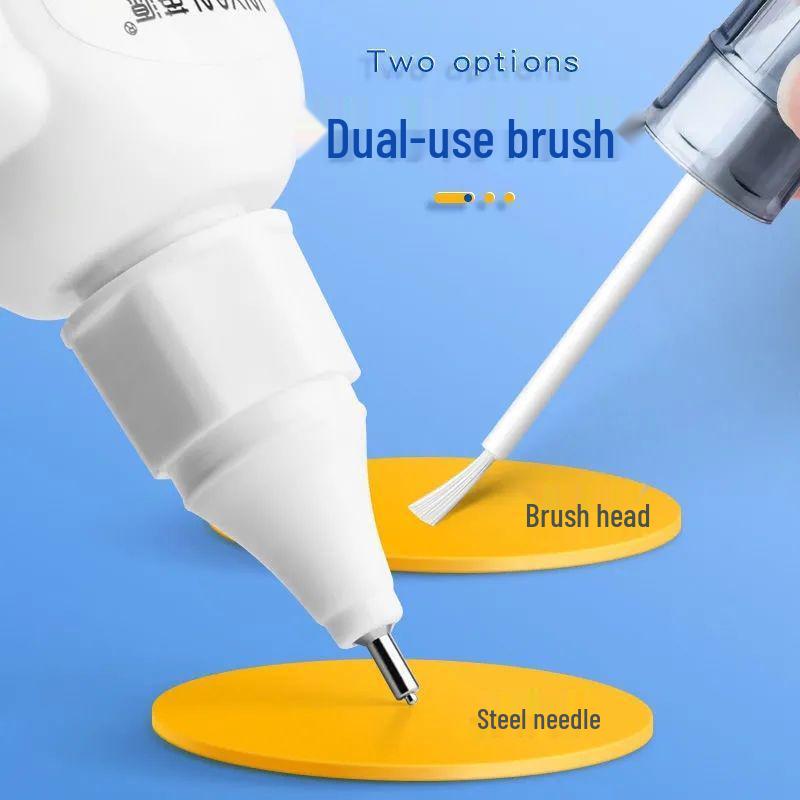 Quick-Drying White-Out Correction Fluid for Students, Large Capacity, Easy Brush-On, Seamless Correction