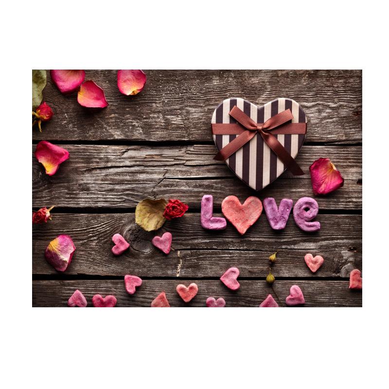 Red Rose&Heart Backdrops for Wedding Valentine's Day Birthday Party Background