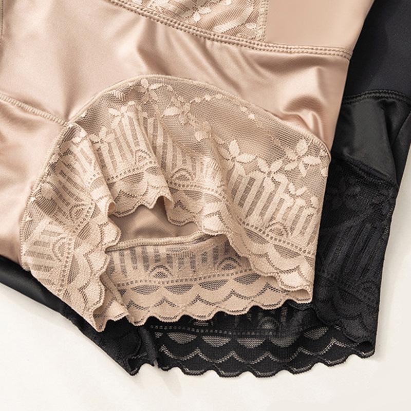 Женские корректирующие трусики больших размеров с высокой талией, кружевные бесшовные трусы с высокой талией, трусы, трусики