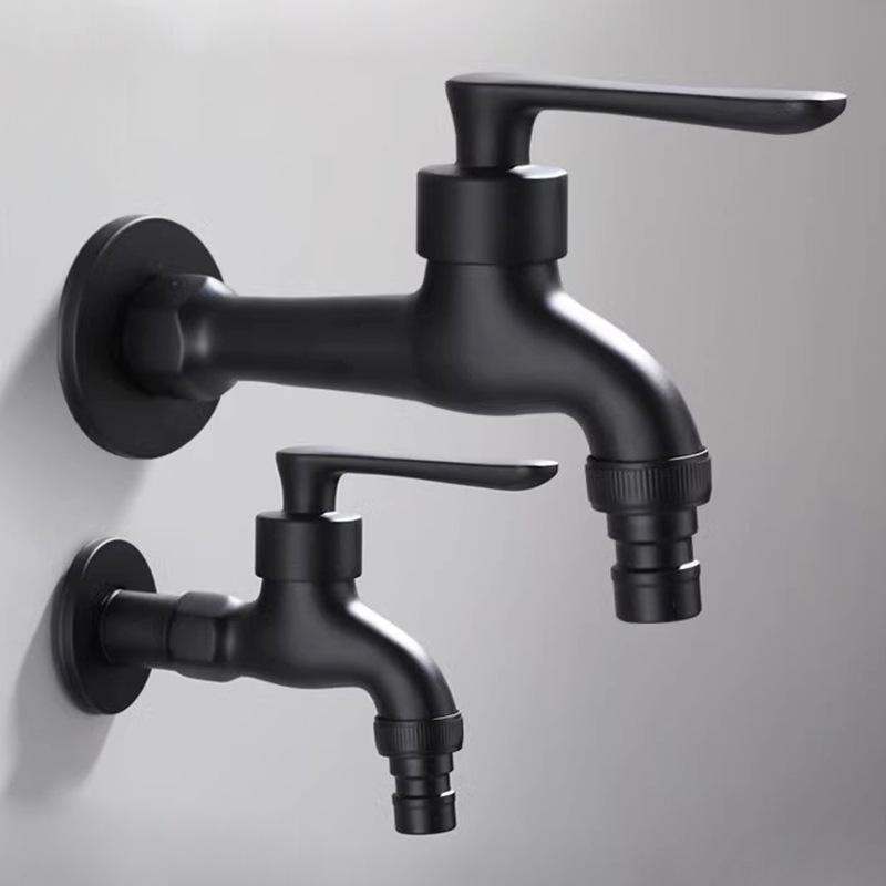 Black Mop Pool Faucet Washing Machine Faucet Fully Automatic Wholesale All Copper Extended Faucet