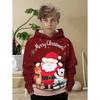Christmas Children's Hoodie Santa Claus Print Boy Girl Sweatshirt Fashion Cartoon Kids Clothes Holiday Party Children's Clothing