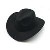Британский стиль деформированный край вестерн ковбойская шляпа однотонная джентльменская мягкая фетровая шляпа цилиндр большой плоский полевой шерстяная теплая джазовая шляпа
