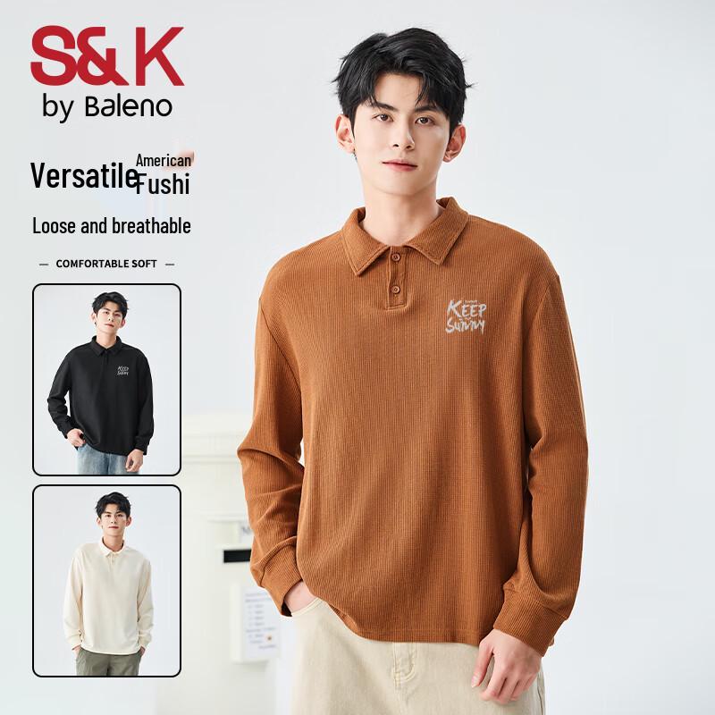 Baleno Men's S&K Series Waffle Knit Polo Shirt