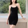 Сексуальное платье на подтяжках для женщин, летнее, новый стиль, открытая спина, внутренний жилет и короткая юбка