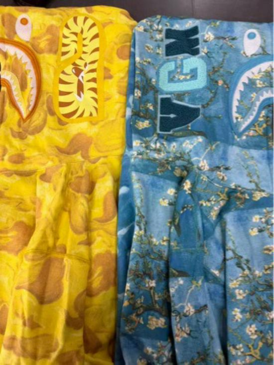 Ван Гог x BAPE 2025 Худи с акулой - Узор подсолнухи Японский тренд