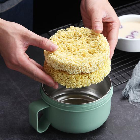 Миска для супа на 850 мл с ручкой, большая емкость, пищевой класс, без BPA, миска для супа быстрого приготовления, лапша, теплоизолированный ланч-бокс