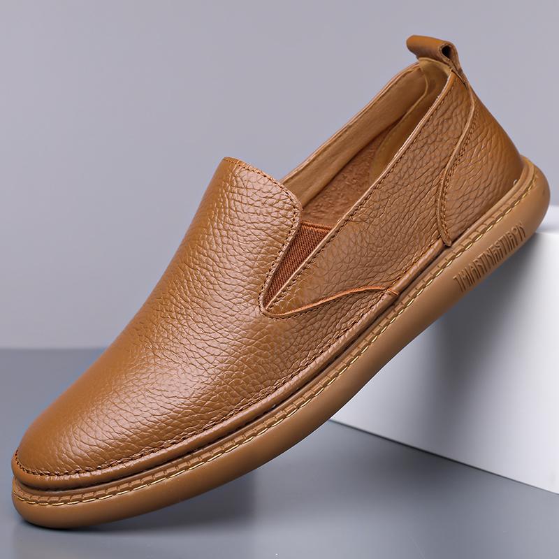 Модные весенне-осенние лидеры продаж мужские лоферы для通勤 и на каждый день, мужские туфли на плоской подошве для вождения, удобная рабочая обувь на мягкой подошве