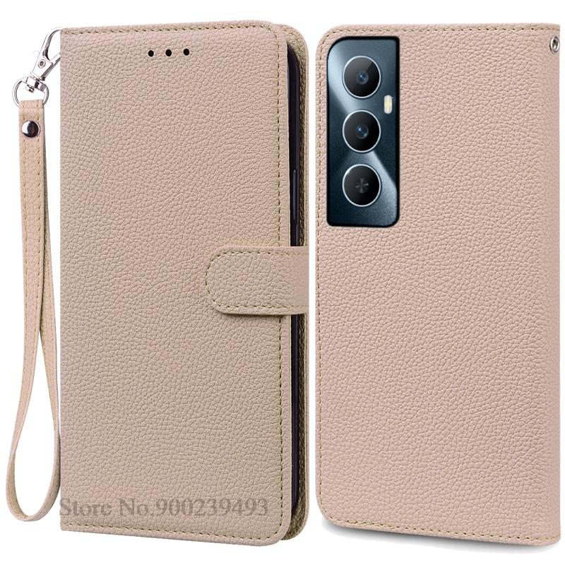 Для Realme C65 Чехол Мягкий Силиконовый Кошелек Кожаный Чехол Для Realme C65 Чехол Флип-Книжка Чехол Телефон Чехол Fundas Shell