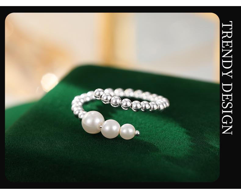 Регулируемое кольцо с жемчугом из серебра 925 пробы Banyan Tree для женщин