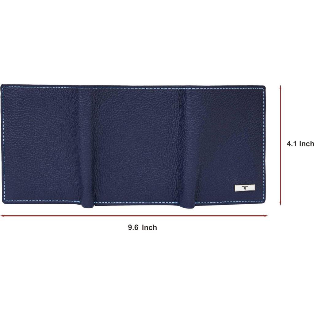 Мужской повседневный кошелек из натуральной кожи с RFID-меткой - мини  (6 слотов для карт)