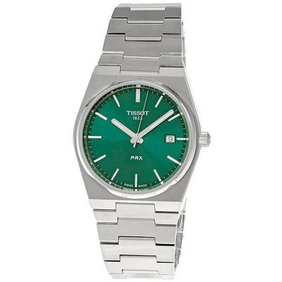 T-Classic PRX Нержавеющая сталь Зеленый циферблат Кварцевые часы T137.410.11.091.00 100M Мужские часы