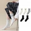 Female Autumn and Winter Cartoon Cat Embroidery Idea Yarn Bubble Mouth Lace Mid Tube Socks