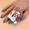 Irregular Exaggerated Art Ring Waterproof Modern Lady Finger Circle  Cool Girls