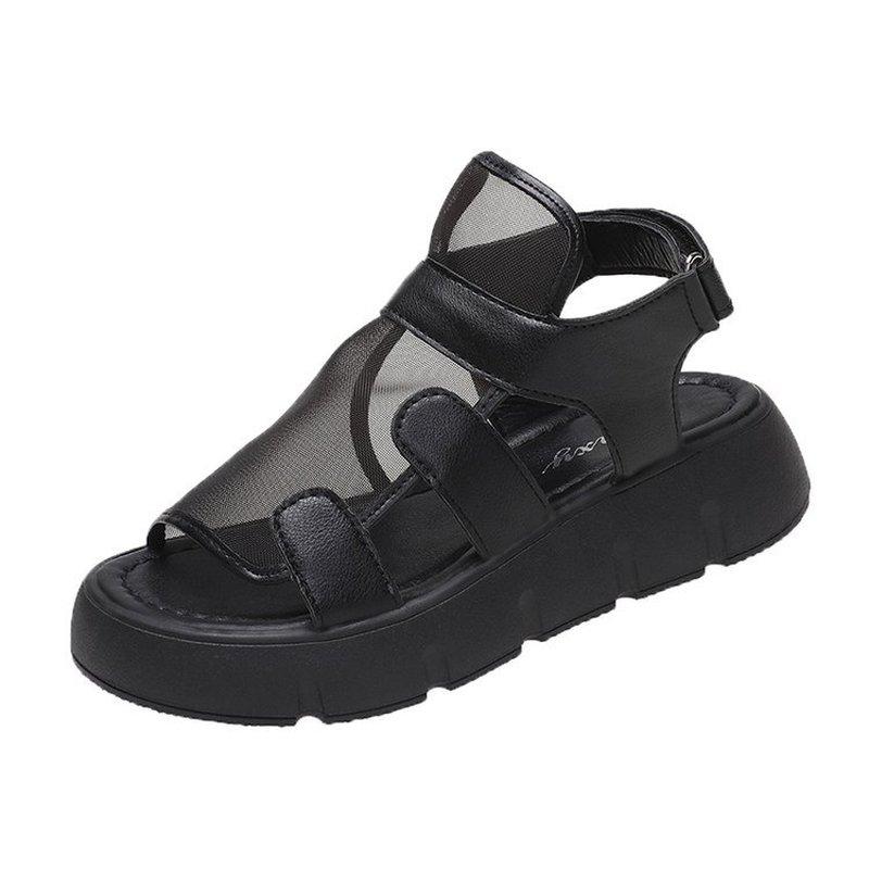 Summer Women Shoes Open Toe Platform Sandals Fashion New Wedge Breathable Casual Sneakers Ladies  and  Chunky Heels