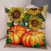 Color Watercolor Pumpkin Pillowcase Super Soft Polyester Decorative Plant Cactus Cushion Cover Suitable for Car Sofa Pillowcase