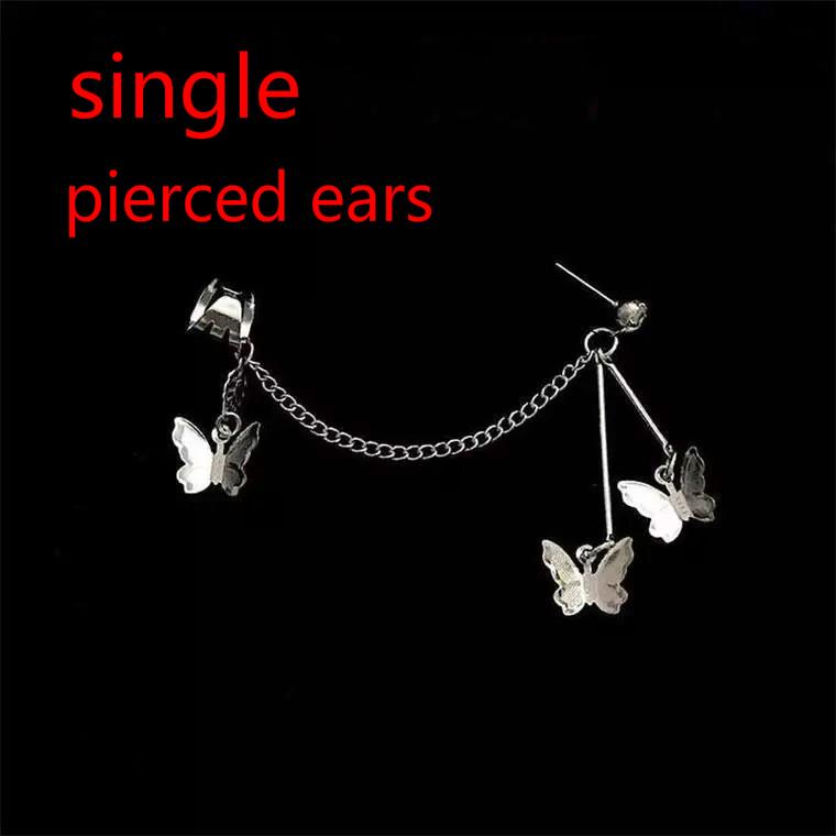 Bohemian Lady Temperament Fairy Butterfly Girl Personality Design Exaggerated Earrings Ear Bone Clip