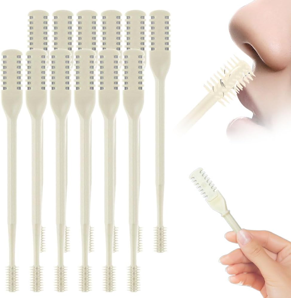 Ножницы для стрижки волос в носу, 2025 Улучшенный ручной инструмент для удаления волос из ноздрей с вращением на 360°, Двустороннее лезвие для волос в носу, Триммер для волос в носу