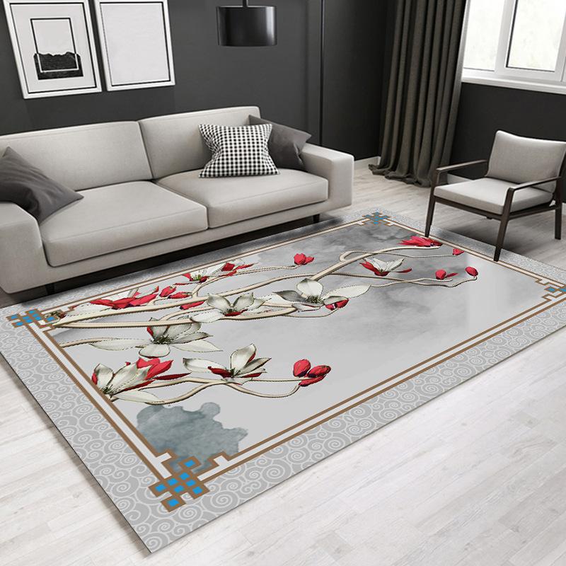 Китайская серия Ковер Гостиная Спальня Домашний ковер Коврик для пола Прямоугольный ковер Спальня Прикроватный плед