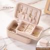 Double-Layer Jewelry Storage Box Portable PU Leather Jewelry Storage Case Space-saving Multi-Functional Earring Storage Box