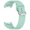 Для Samsung Galaxy Watch4/5/6/7 40 мм/Watch 5 Pro 45 мм/Watch FE 40 мм Браслет Серебряная Пряжка Силиконовый Ремешок для Часов