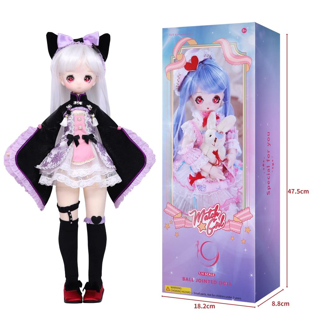 ICY Fortune Days Масштабная BJD Аниме Расписанная и Подвижная Подарок для Детей от 8 лет Кукла 1/4, Стиль, Фигурка, (Сяофу)