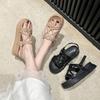 Wearing Maillard Thick-soled Cool Slippers for Women's 2025 Summer New Furniture Non-slip Muffin Sole Casual Roman Shoes Soft Sole
