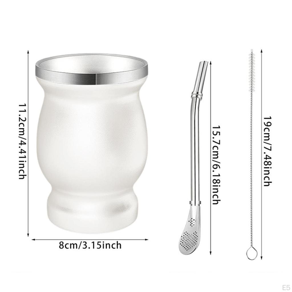 Yerba Mate Gourd Set 230ml Traditional Tea Cup for Dormitory Home Office