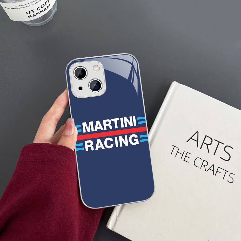 Закаленное стекло MartiniES Racing для iPhone 14 13 12 11 Pro Mini XS MAX 14Plus X XS XR Чехлы