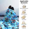 Christmas Stitch Lights Winter Blanket Soft Throw Blanket For Home Bedroom Bed Sofa Travel Office Solid Christmas Blanket