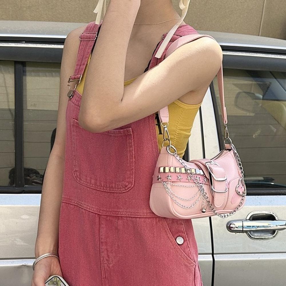 Корейский стиль Y2k сумка подмышкой панк женская сумка кавайная сумка через плечо уличная одежда