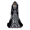 Gothic Dress Floor Length Women Gothic Maxi Dress Halloween Cosplay Dresses Retro Medieval Dress.