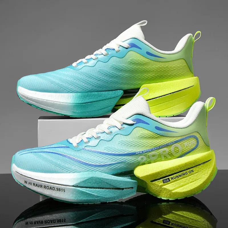 НОВЫЕ спортивные кроссовки для бега для мужчин, марафонов, дышащие, удобные, женские, спортивные, тренировочные, для активного отдыха, кроссовки с воздушной подушкой и углеродной пластиной
