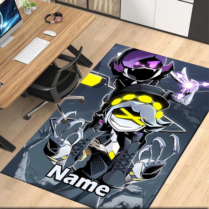 Custom Name Murder Drones Printed Carpet, for Office Chair Living Room Bedroom Kitchen Room Decor Gifts.