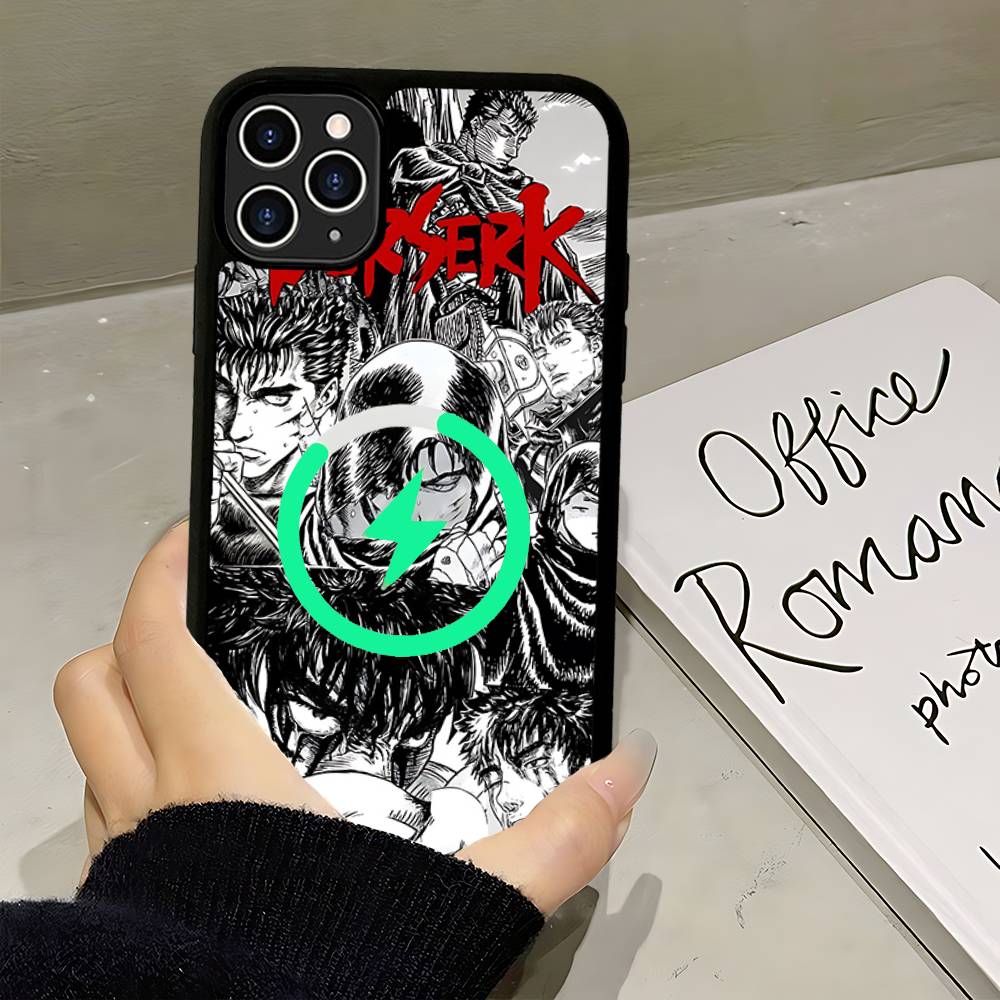 Anime Fashion Berserk Guts Phone Case For IPhone 17 16 15 14 13 12 11 Pro Max Plus Magsafe Magnetic Shell