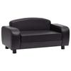 Pet Sofa Black 80 x 50 x 40 cm Faux Leather