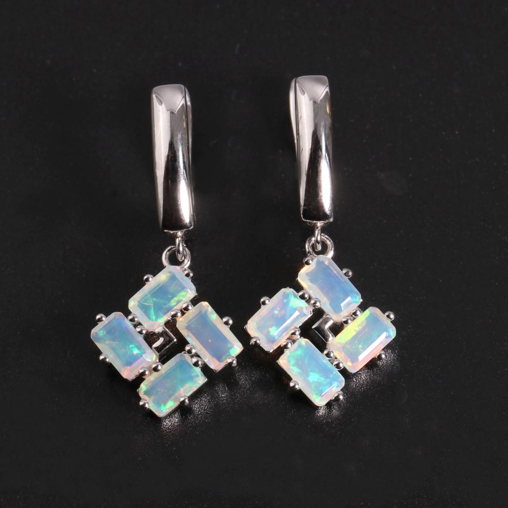 Романтический дизайн, легкие роскошные серьги с натуральным опалом, серебро 925 пробы, модные украшения для женщин и девочек, праздничный подарок на день рождения