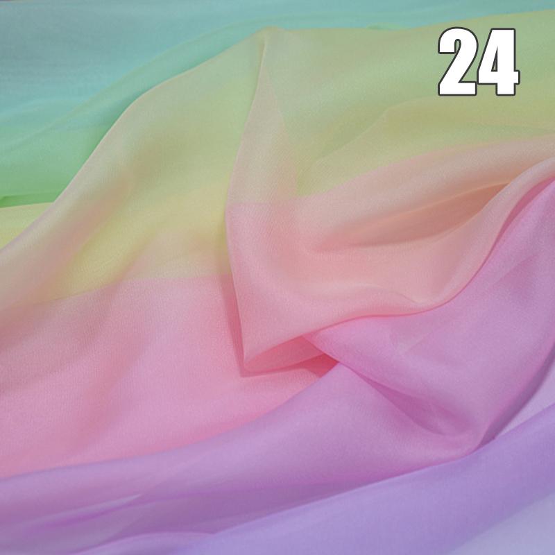 1/2/3M Ткань Шифон с Градиентом Органза Тюль Для DIY Платья Ханьфу Сценического Костюма Свадебной Вечеринки Декор Швейные Поделки