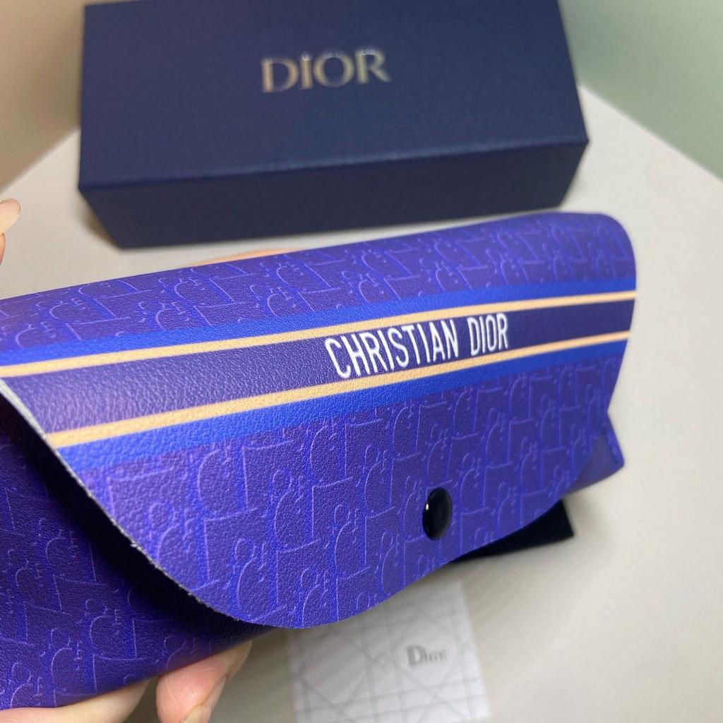 Dior Фиолетовый футляр для очков с логотипом