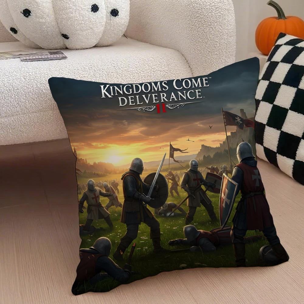 K-Kingdom Come D-Deliverance 2 Наволочка-подушка Льняная Наволочка Мягкая Дышащая Защитная Декор Дивана Комнаты
